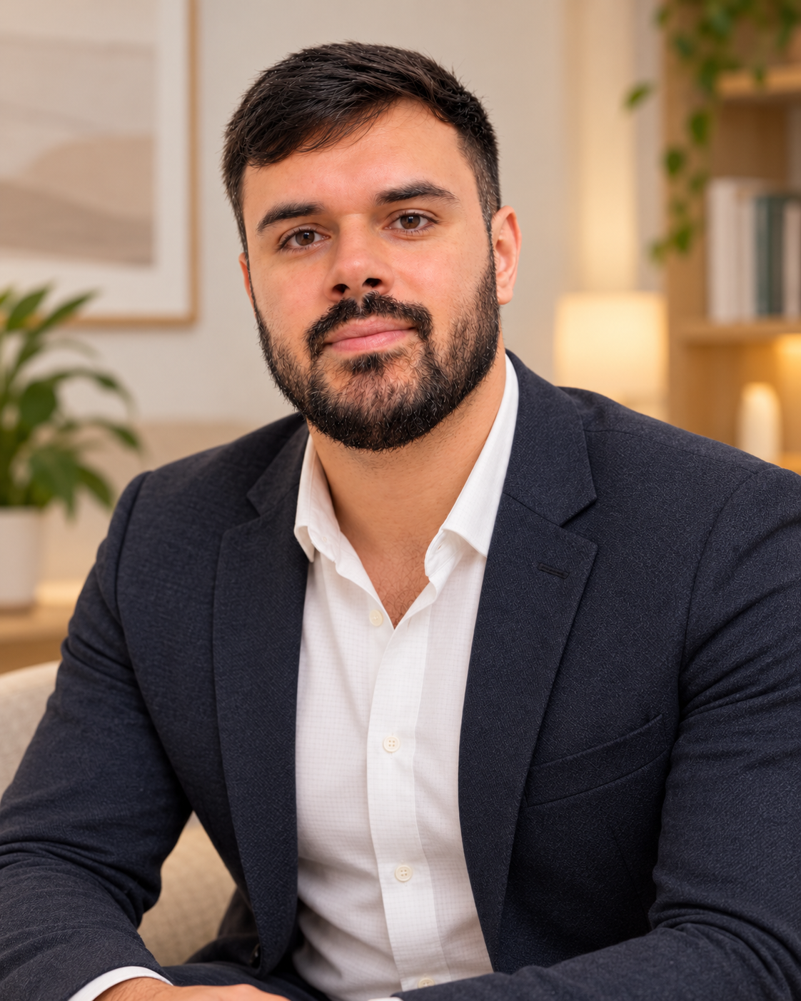 Douglas Bom em retrato profissional adicional